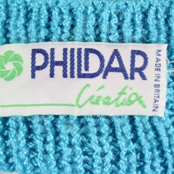 Vintage 80s Phildar Knit Metallic Shimmer Sweater Pointelle - Picture 5 of 5